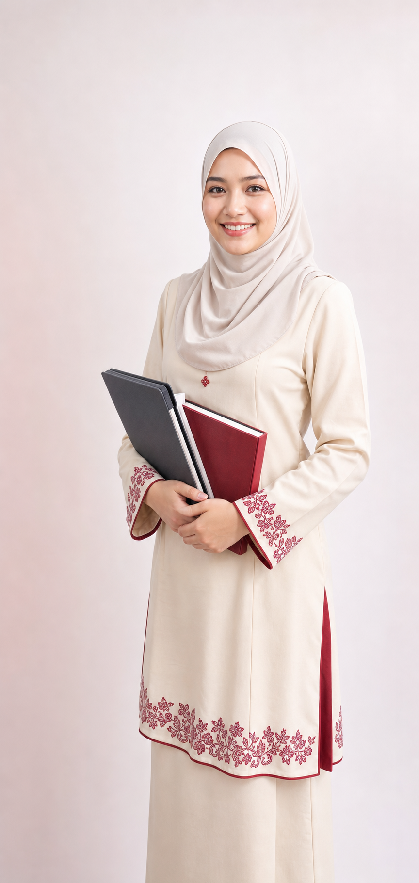 Seorang guru wanita Melayu yang mesra dan profesional